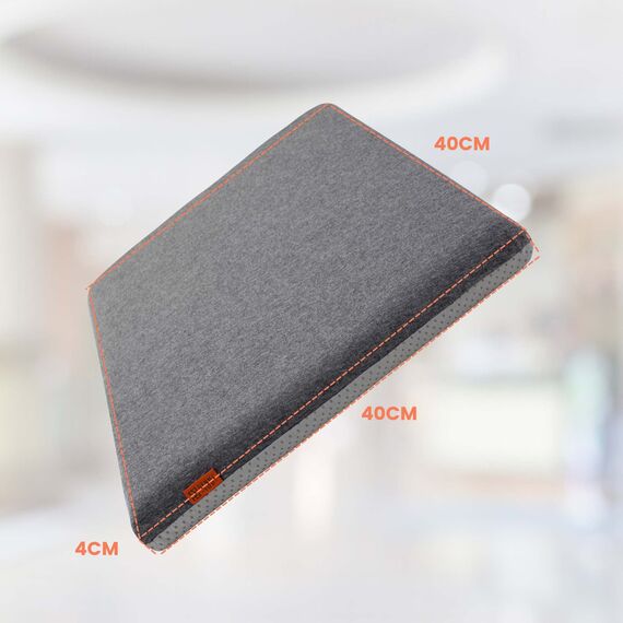 Sitzkissen Stuhl 40x40 cm im 2er Set – Sitzkissen Outdoor mit Memory Foam -Sitzkissen für Indoor & Outdoor Nutzung – Mittelhart H3 Sitzpolster Gartenstuhl Balkon Terrasse – Garten Sitzpolster Grau