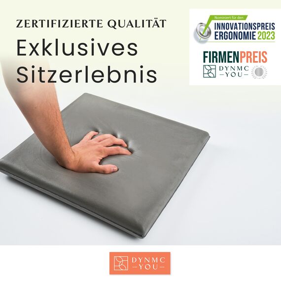 Sitzkissen Stuhl 40x40 cm im 2er Set – Sitzkissen Outdoor mit Memory Foam -Sitzkissen für Indoor & Outdoor Nutzung – Mittelhart H3 Sitzpolster Gartenstuhl Balkon Terrasse – Garten Sitzpolster Grau