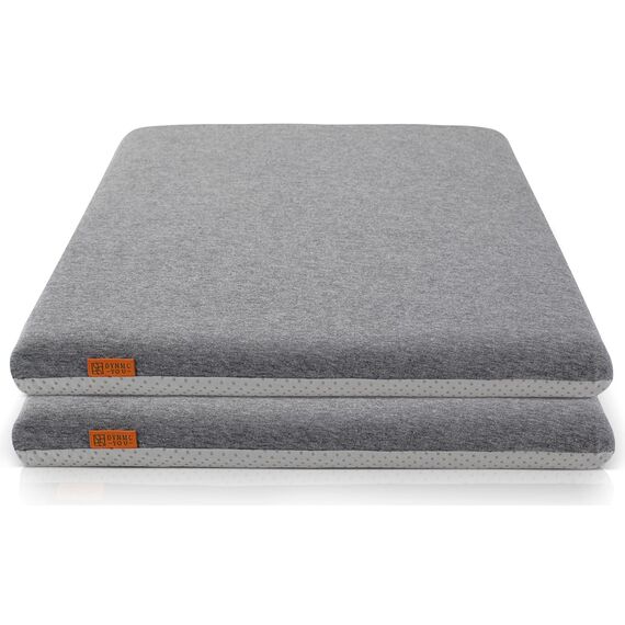 Sitzkissen Stuhl 40x40 cm im 2er Set – Sitzkissen Outdoor mit Memory Foam -Sitzkissen für Indoor & Outdoor Nutzung – Mittelhart H3 Sitzpolster Gartenstuhl Balkon Terrasse – Garten Sitzpolster Grau