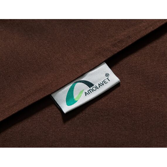 Amolavet Kissenbezug 40 x 80 Braun 2er Set Kopfkissenbezug 40x80 mit Hotelverschluss aus Gebürstetem Mikrofaser