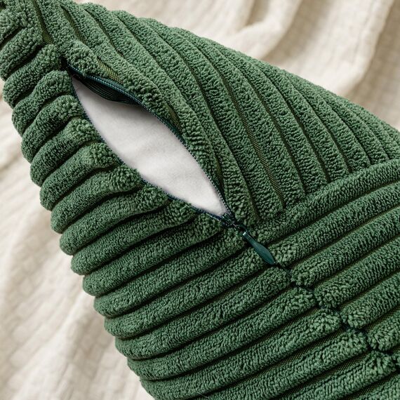 MIULEE Kissenbezug 40x40 Dunkelgrün Kordsamt 2er Set Kissenbezüge Zierkissenbezug Kissenhülle Sofakissen Dekokissen Streifen Muster Patchwork Design für Wohnzimmer