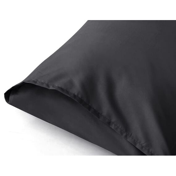 Amolavet Kissenbezug 80x80 Grau 2er Set Kopfkissenbezug 80x80 mit Hotelverschluss aus Gebürstetem Mikrofaser