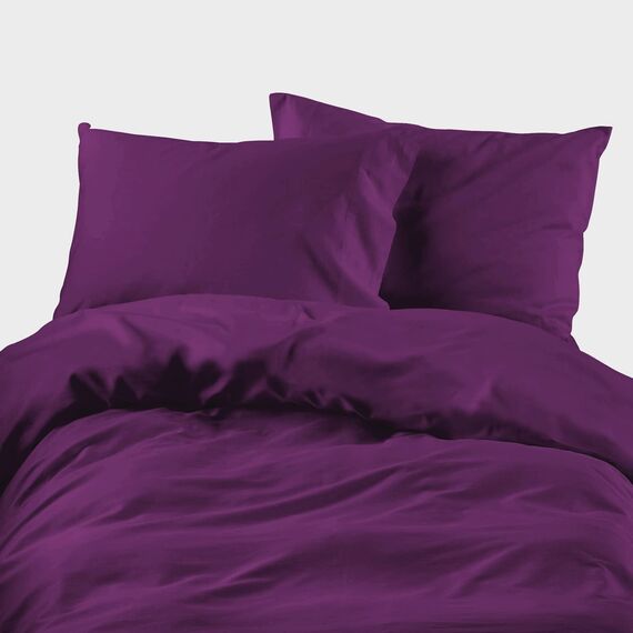 Amolavet Winter Bettwäsche Lila 200x200 3teilig Set aus Gebürstetem Mikrofaser Winterbettwäsche 200x200 Mit Reißverschluss für Doppelbett Bettbezug 200x200cm + 2 Kissenbezüg 80x80cm