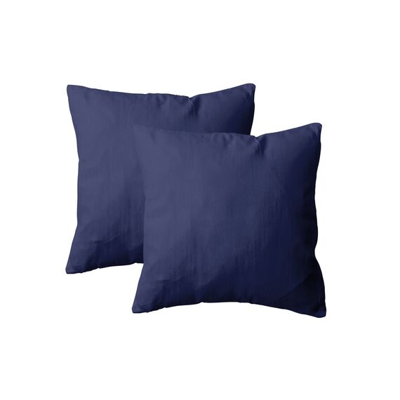 Amolavet Kissenbezug 80x80 Dunkelblau 2er Set Kopfkissenbezug 80x80 mit Hotelverschluss aus Gebürstetem Mikrofaser
