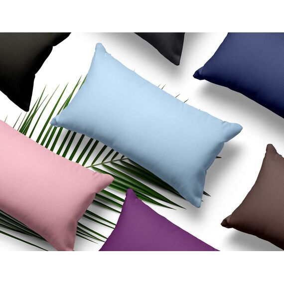 Amolavet Kissenbezug 40 x 80 Blau 2er Set Kopfkissenbezug 40x80 mit Hotelverschluss aus Gebürstetem Mikrofaser