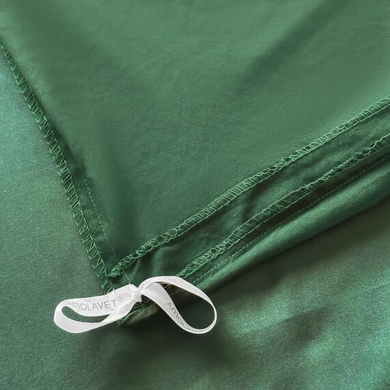 Amolavet Winter Bettwäsche 200x200 3teilig Set Dunkelgrün aus Gebürstetem Mikrofaser Winterbettwäsche 200x200 Bettbezug 200x200cm + 2 Kissenbezüg 80x80cm Mit Reißverschluss für Doppelbett