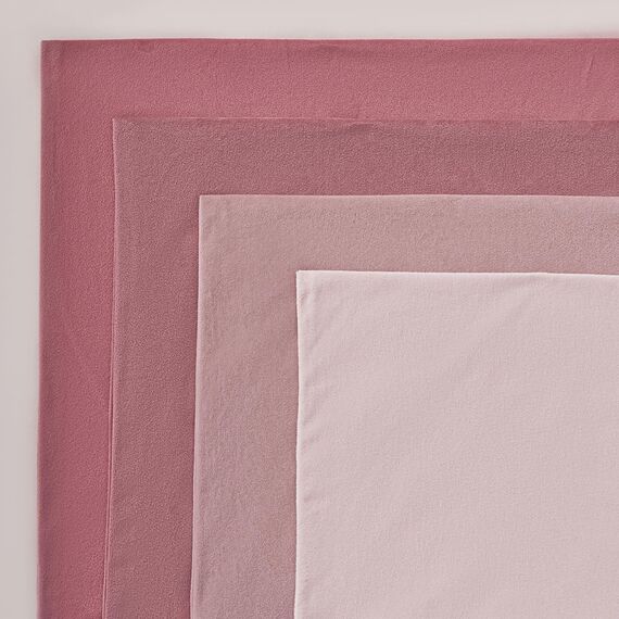 Topfinel Kissenbezug 40x40 rosa Samt 4er Set Kissenbezüge Kissenhülle sofakissen dekokissen Zierkissen deko für Sofa Schlafzimmer Wohnzimmer flauschig Farbverlauf