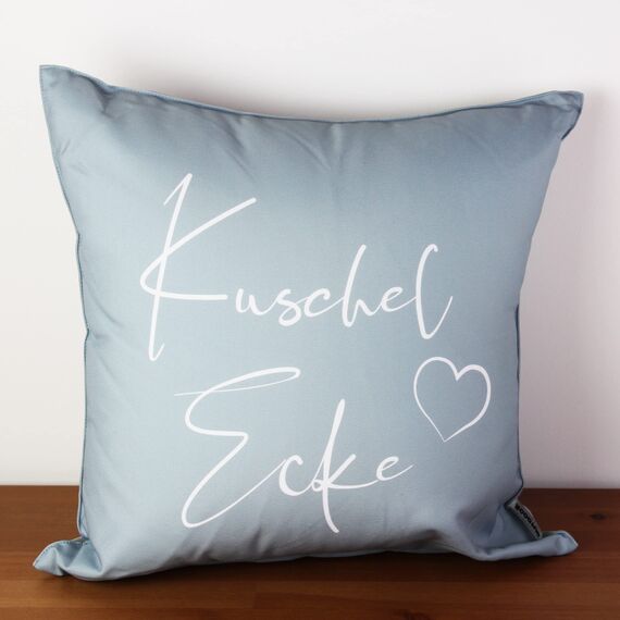 KAMACA Outdoor Dekokissen Kissen für Garten Lounge Balkon wasserabweisend schmutzabweisend UV Schutz ideal für Haus Garten Camping (Kuschelecke grau)