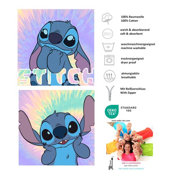 Theonoi Kinder Kissenbezug Kissenhülle Zierkissenhülle Zierkissenbezug 40x40 ohne Füllung ohne Kissen aus Baumwolle (Stitch)