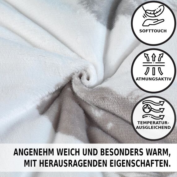 MALIKA Winter Plüsch Bettwäsche Nicky-Teddy Cashmere Coral Fleece 135x200 155x220 200x200 Kissenbezug 80x80 Verschiedene Muster, Größe:135 x 200 cm, Design - Motiv:Design 5