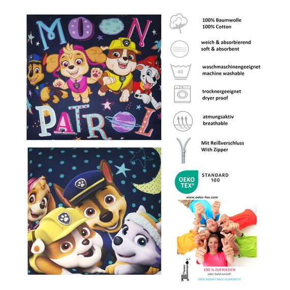 Theonoi Kinder Kissenbezug Kissenhülle Zierkissenhülle Zierkissenbezug 40x40 ohne Füllung ohne Kissen aus Baumwolle (Paw)