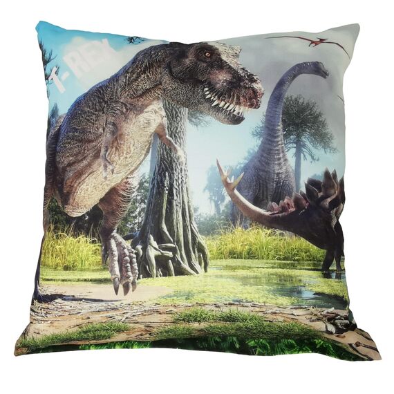 Theonoi Kinder Baby Kissenbezug Kissenhülle ohne Füllung ohne Kissen aus Baumwolle Verschiedene Motive (Dinosaurier)