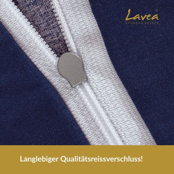 Lavea Emilio Bettwäsche Kinder Set, Kinderbettwäsche aus 100% Bio-Baumwolle, mit Herzmotiv, weiche Bezüge für Bettdecke und Kopfkissen, mit Reißverschluss, Blau Hellblau 135 x 200 cm und 80 x 80 cm