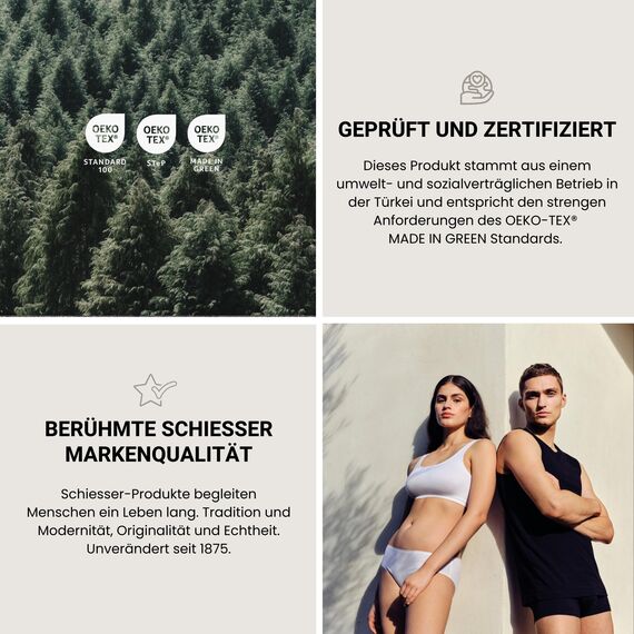 Schiesser Kissenhüllenset Doubleface | 2-teilig | Zweifarbig | Renforcé | 100% Baumwolle | Oeko-Tex Zertifiziert | Reißverschluss | 40x80cm | Grau-Schwarz