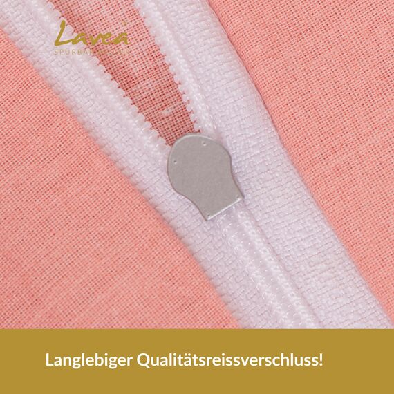 Lavea® Emilia Bettwäsche Kinder Set, Kinderbettwäsche aus 100% Bio-Baumwolle, mit Herzmotiv, weiche Bezüge für Bettdecke und Kopfkissen, mit Reißverschluss, Rosa Bordeaux 155 x 220 cm und 80 x 80 cm