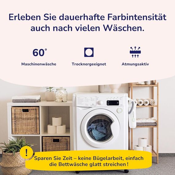 Träumschön Biber Bettwäsche Set 2tlg 155x220 cm + 80x80 cm – Flauschige Bettwäsche Grau/Blau – Weiche Winterbettwäsche mit Karo Design - Atmungsaktiv, Warm & Hautfreundlich - 100% Baumwolle