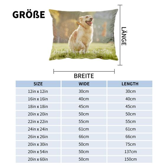Easycosy Personalisiertes Kissen aus Premium Samt mit Foto, Doppelseitiger FotoKissen-Bezug mit 2 Fotos & Text Bedrucken als Valentinstag Foto Geschenke für Sie ihn -ohne Kissenfüllung (50 x 75 cm)