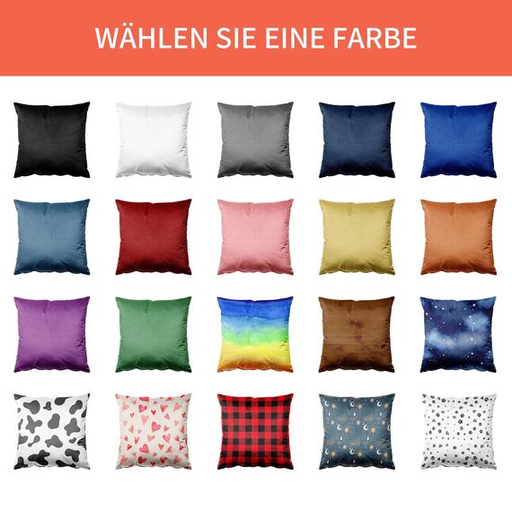 Easycosy Personalisiertes Kissen aus Premium Samt mit Foto, Doppelseitiger FotoKissen-Bezug mit 2 Fotos & Text Bedrucken als Valentinstag Foto Geschenke für Sie ihn-ohne Kissenfüllung (50 x 50 cm)