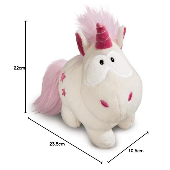 NICI 48053 Kuscheltier Einhorn Theodor 22cm, WEIß