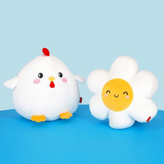 Legami - Kissen Super Soft! Hen Thema, Super weich, Geschenkidee, 39x36 cm, Weiß