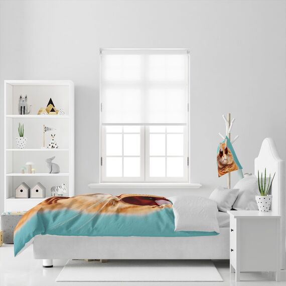 Jaucin Personalisierte Bettwäsche Sets: Gestalten Sie Ihre Bettwäsche und Kissenbezüge 135x200 mit eigenem Foto | Personalisierte Weihnachts Geschenke (135x200cm, 1Foto)