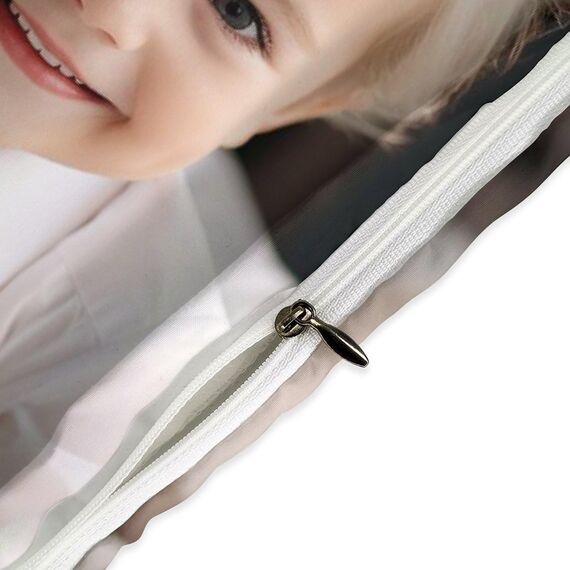 Jaucin Personalisierte Bettwäsche Sets: Gestalten Sie Ihre Bettwäsche und Kissenbezüge 135x200 mit eigenem Foto | Personalisierte Weihnachts Geschenke (135x200cm, 4Foto2)