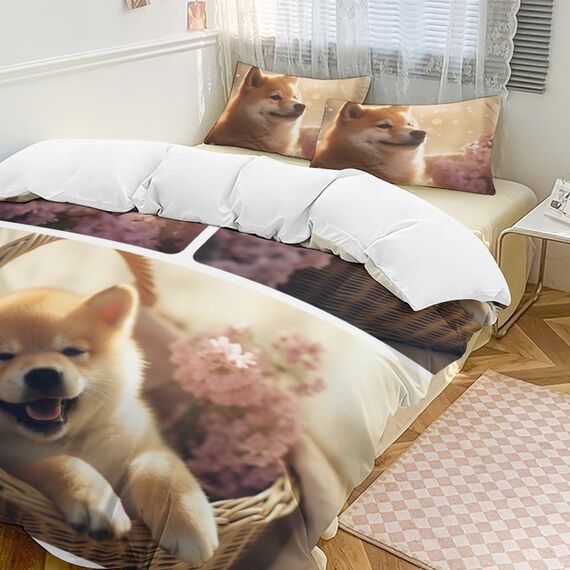 Jaucin Personalisierte Bettwäsche Sets: Gestalten Sie Ihre Bettwäsche und Kissenbezüge, 240x220cm mit eigenem Foto | Personalisierte Weihnachts Geschenke