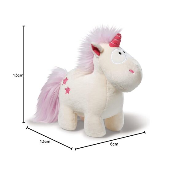 NICI 48052 Kuscheltier Einhorn Theodor 13cm, WEIß
