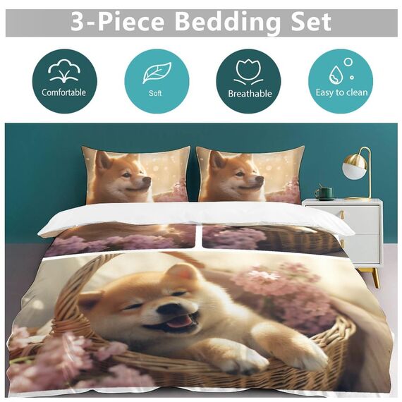 Jaucin Personalisierte Bettwäsche Sets: Gestalten Sie Ihre Bettwäsche und Kissenbezüge, 240x220cm mit eigenem Foto | Personalisierte Weihnachts Geschenke