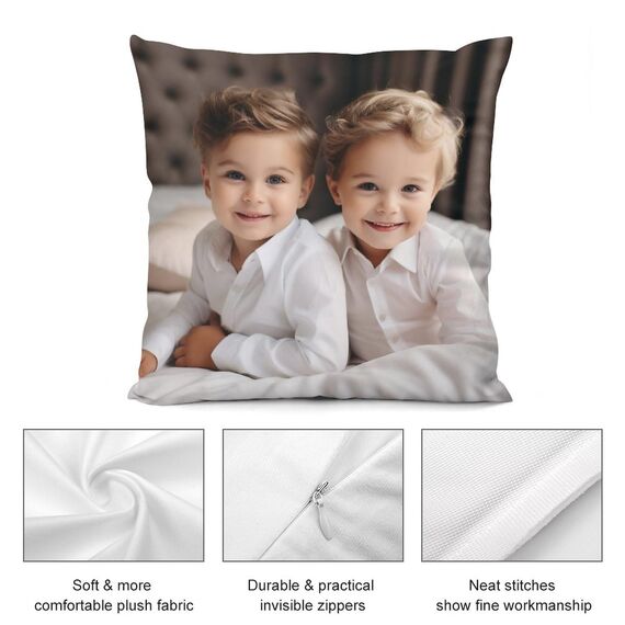 Jaucin Personalisierte Bettwäsche Sets: Gestalten Sie Ihre Bettwäsche und Kissenbezüge 200x200 mit eigenem Foto | Personalisierte Weihnachts Geschenke