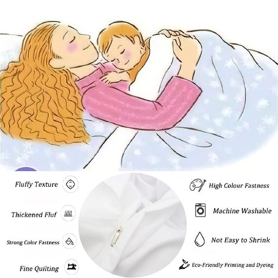 Jaucin Personalisierte Bettwäsche Sets: Gestalten Sie Ihre Bettwäsche und Kissenbezüge 135x200 mit eigenem Foto | Personalisierte Weihnachts Geschenke (135x200cm, 3Foto)