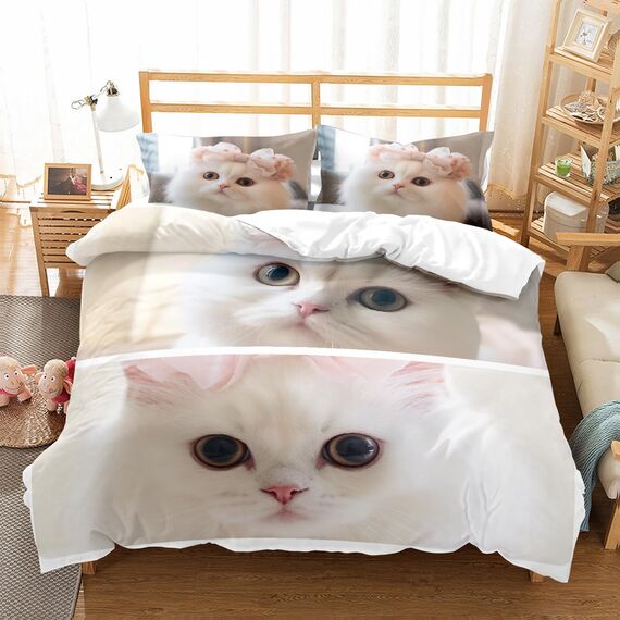 Jaucin Personalisierte Bettwäsche Sets: Gestalten Sie Ihre Bettwäsche und Kissenbezüge 200x200cm mit eigenem Foto | Personalisierte Weihnachts Geschenke (200x200cm, 2 Foto)