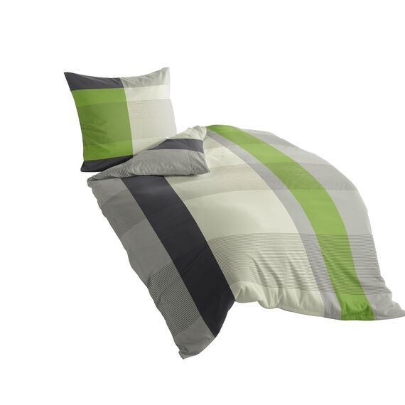 Bierbaum Bettwäsche 4643_06, Satin Basic, Designed in Germany, 155 x 220 cm, silber