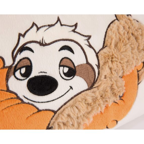 NICI 43491 Kissen Faultier Wave Dave rechteckig 43x25cm– Flauschiges Kuscheltierkissen Faultier-rechteckiges Stofftierkissen, Beige