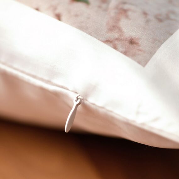 LOOXIS Personalisiertes Kissen mit Foto & Text Bedruckt, selbst gestalten – 40x40 cm, Weiß - Geschenkidee Männer, Frauen, Jahrestag, Geburtstag – Satiniert