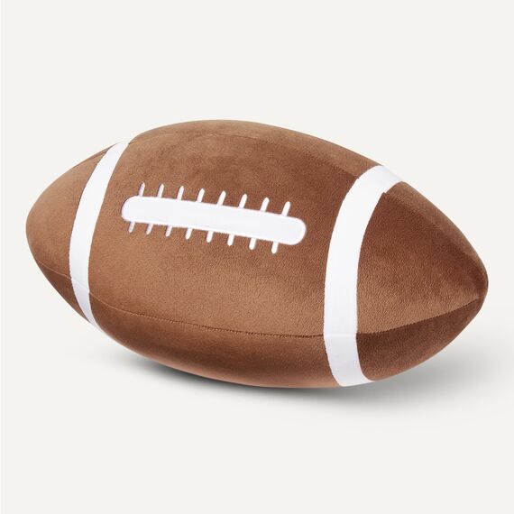 Amazon Basics NFL American Football Plüschtier Kissen, Sport-Style Spielzeug Stofftier für Bett oder Sofa, Kinderzimmer Deko, Braun