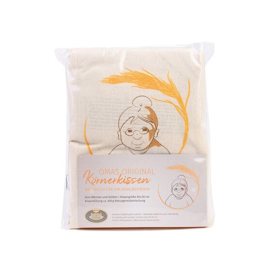 Gözze - Körnerkissen, Natur, Füllung: 850g, Dichtes Grundgewebe (3000 g/m²) - 20 x 53 cm