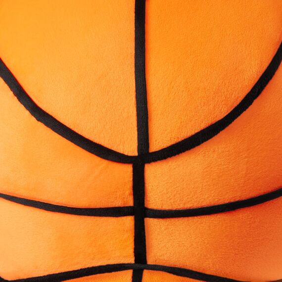 Amazon Basics Basketball Plüschtier Kissen, Sport-Style Spielzeug Stofftier für Bett oder Sofa, Kinderzimmer Deko, Orange