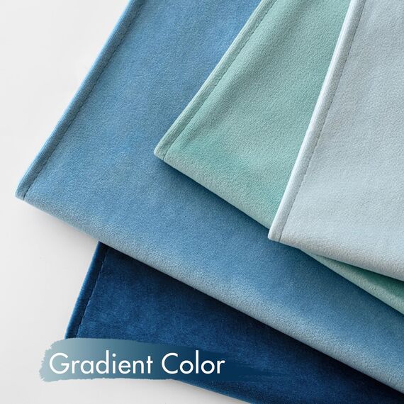 MIULEE 4er Set Samt Kissenbezug 50x50 cm Blau Serie Dekorative Kissenhülle Sofakissen Dekokissen Umwickelte Kante Kissenbezüge Zierkissenbezug für Sofa Wohnzimmer Schlafzimmer