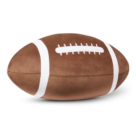 Amazon Basics NFL American Football Plüschtier Kissen, Sport-Style Spielzeug Stofftier für Bett oder Sofa, Kinderzimmer Deko, Braun