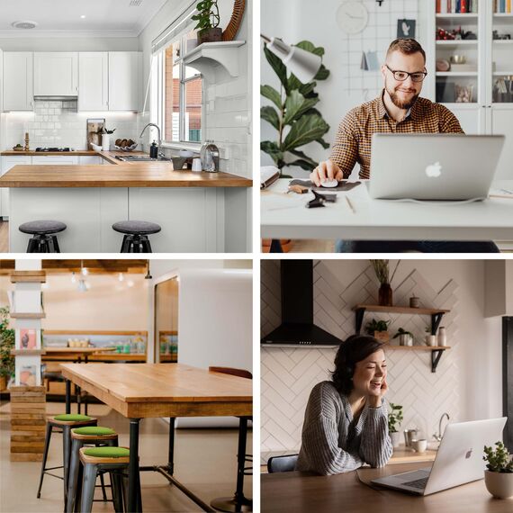 Ampara - 4er Set Stuhlkissen rund 33 cm - rutschfest & Gemütlich - Sitzkissen Filz rund | für Stuhl, Bank, Hocker etc. (grün)