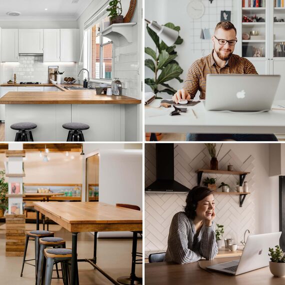 Ampara - 4er Set Stuhlkissen rund 33 cm - rutschfest & Gemütlich - Sitzkissen Filz rund, Grau| für Stuhl, Bank, Hocker etc. (Hellgrau)