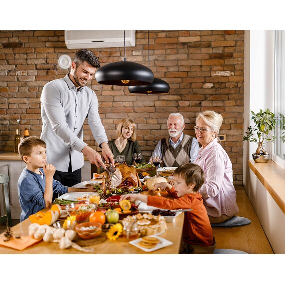 Ampara - 4er Set Stuhlkissen rund 33 cm - rutschfest & Gemütlich - Sitzkissen Filz rund | für Stuhl, Bank, Hocker etc. (Weinrot)