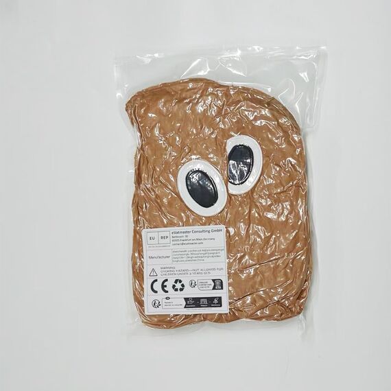 RIHUD Poop Plush Pillow Round Triangle Emotion Cushion Cute Decorative Stuffed Toy Brown Gifts for Kids and Friends (Poop) (braun)