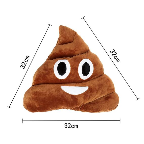 RIHUD Poop Plush Pillow Round Triangle Emotion Cushion Cute Decorative Stuffed Toy Brown Gifts for Kids and Friends (Poop) (braun)