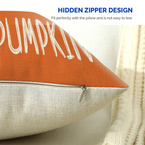Cirzone Kissenbezug 45 x 45 cm 4er Set Kürbis Mutter Dekorative Kissen Herbst Deko, Druck, Dekoration für Home Garten Sofa Schlafzimmer