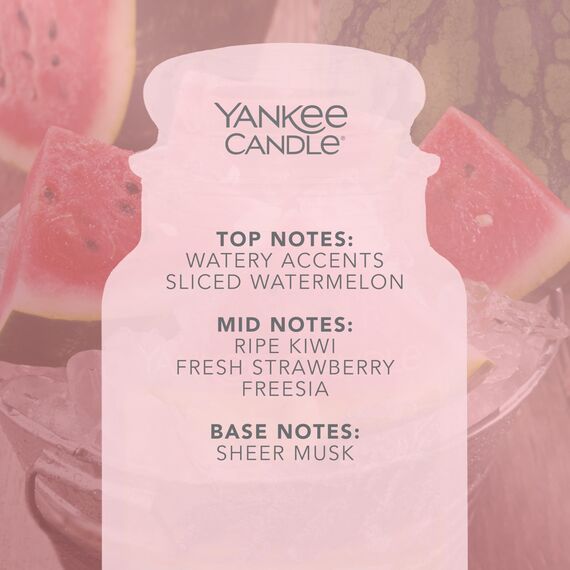 Yankee Candle Duftkerze im Glas (groß) | Juicy Watermelon | Kerze mit langer Brenndauer bis zu 150 Stunden | Perfekte Geschenke für Frauen