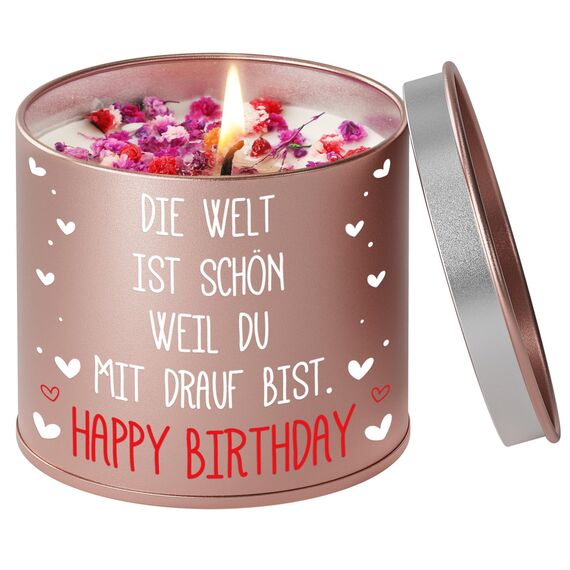 PRSTENLY Geburtstagsgeschenk für Frauen, Kerze aus Metall Geschenke zur Geburt für Frau Freundin Mama Schwester Tochter, Beste Freundin Geburtstag Geschenk