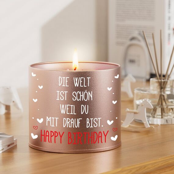 PRSTENLY Geburtstagsgeschenk für Frauen, Kerze aus Metall Geschenke zur Geburt für Frau Freundin Mama Schwester Tochter, Beste Freundin Geburtstag Geschenk