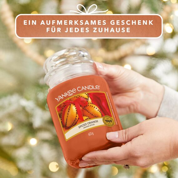 Yankee Candle Duftkerze im Glas (groß) | Spiced Orange | Brenndauer bis zu 150 Stunden